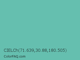 CIELCh 71.639,30.88,180.505 Color Image