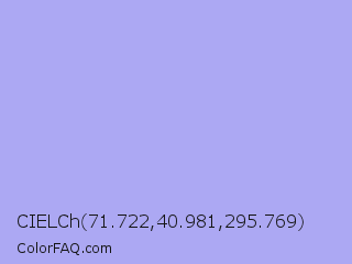 CIELCh 71.722,40.981,295.769 Color Image