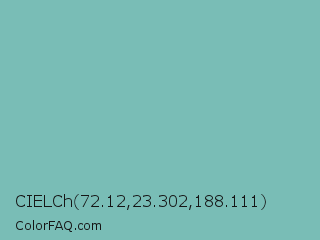 CIELCh 72.12,23.302,188.111 Color Image