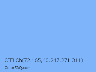 CIELCh 72.165,40.247,271.311 Color Image