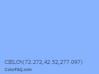 CIELCh 72.272,42.52,277.097 Color Image