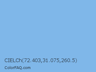 CIELCh 72.403,31.075,260.5 Color Image
