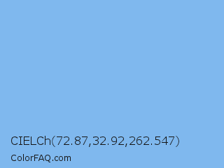 CIELCh 72.87,32.92,262.547 Color Image