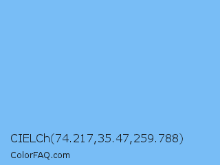 CIELCh 74.217,35.47,259.788 Color Image