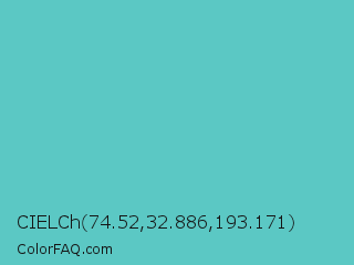 CIELCh 74.52,32.886,193.171 Color Image