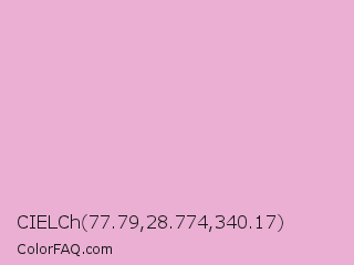 CIELCh 77.79,28.774,340.17 Color Image