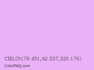 CIELCh 79.451,42.537,320.176 Color Image