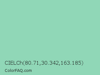 CIELCh 80.71,30.342,163.185 Color Image