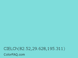 CIELCh 82.52,29.628,195.311 Color Image