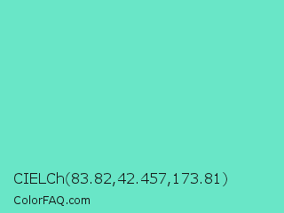 CIELCh 83.82,42.457,173.81 Color Image