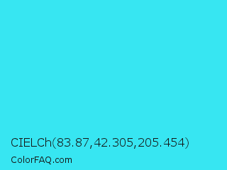 CIELCh 83.87,42.305,205.454 Color Image