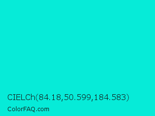 CIELCh 84.18,50.599,184.583 Color Image