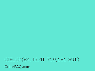 CIELCh 84.46,41.719,181.891 Color Image