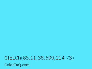 CIELCh 85.11,38.699,214.73 Color Image