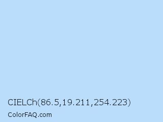 CIELCh 86.5,19.211,254.223 Color Image