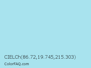 CIELCh 86.72,19.745,215.303 Color Image