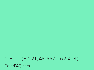 CIELCh 87.21,48.667,162.408 Color Image