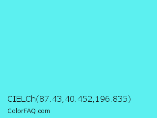 CIELCh 87.43,40.452,196.835 Color Image