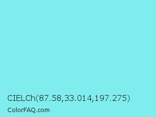 CIELCh 87.58,33.014,197.275 Color Image