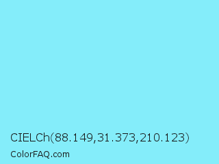 CIELCh 88.149,31.373,210.123 Color Image