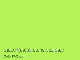 CIELCh 89.31,80.49,123.193 Color Image