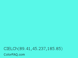 CIELCh 89.41,45.237,185.85 Color Image