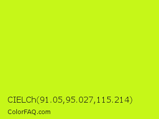 CIELCh 91.05,95.027,115.214 Color Image