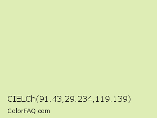CIELCh 91.43,29.234,119.139 Color Image