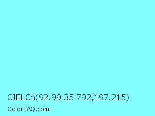 CIELCh 92.99,35.792,197.215 Color Image