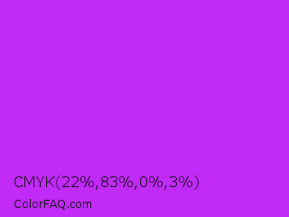 CMYK 22,83,0,3 Color Image