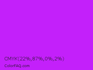 CMYK 22,87,0,2 Color Image