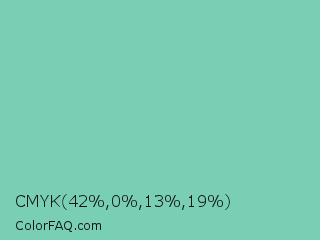 CMYK 42,0,13,19 Color Image