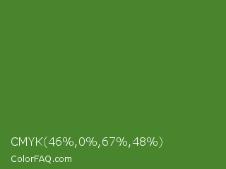 CMYK 46,0,67,48 Color Image