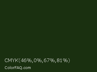 CMYK 46,0,67,81 Color Image