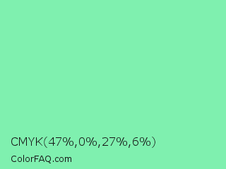 CMYK 47,0,27,6 Color Image