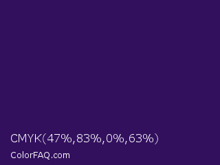 CMYK 47,83,0,63 Color Image