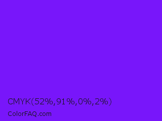 CMYK 52,91,0,2 Color Image