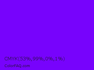 CMYK 53,99,0,1 Color Image