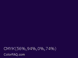 CMYK 56,94,0,74 Color Image