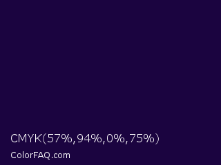 CMYK 57,94,0,75 Color Image