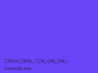CMYK 58,72,0,3 Color Image