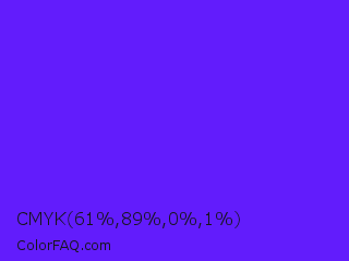 CMYK 61,89,0,1 Color Image