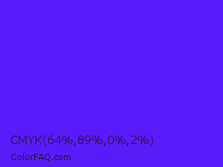 CMYK 64,89,0,2 Color Image