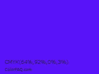 CMYK 64,92,0,3 Color Image