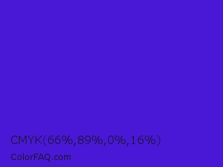 CMYK 66,89,0,16 Color Image