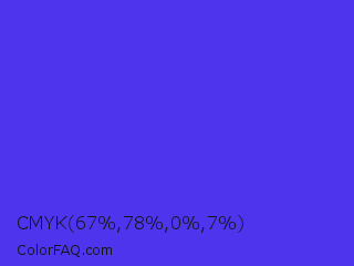 CMYK 67,78,0,7 Color Image