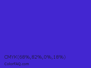 CMYK 68,82,0,18 Color Image