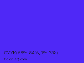CMYK 68,84,0,3 Color Image