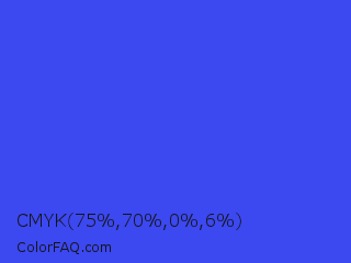 CMYK 75,70,0,6 Color Image