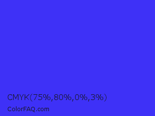 CMYK 75,80,0,3 Color Image